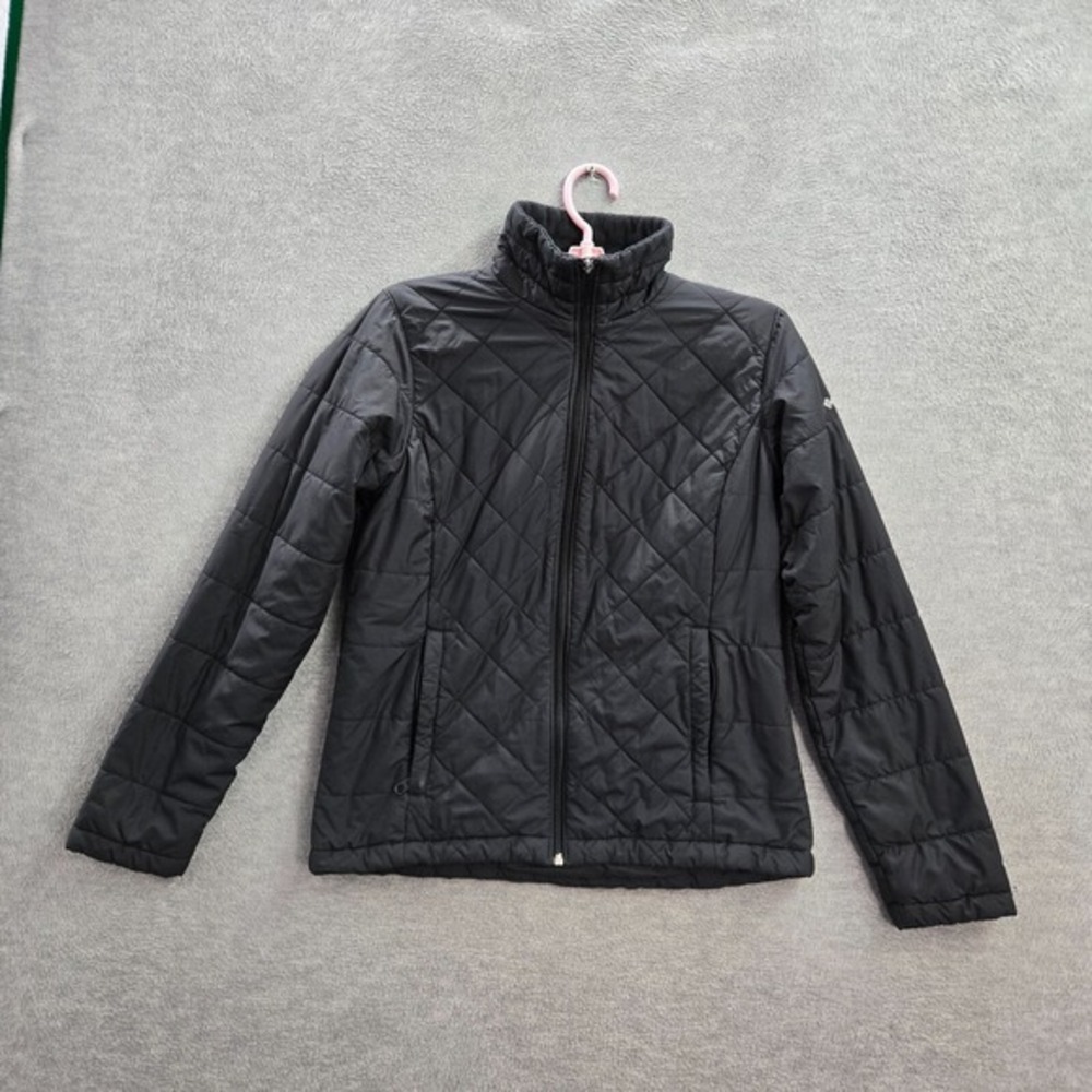 Columbia Women Jacket S Black Puffer Long Sleeve Polyester Logo